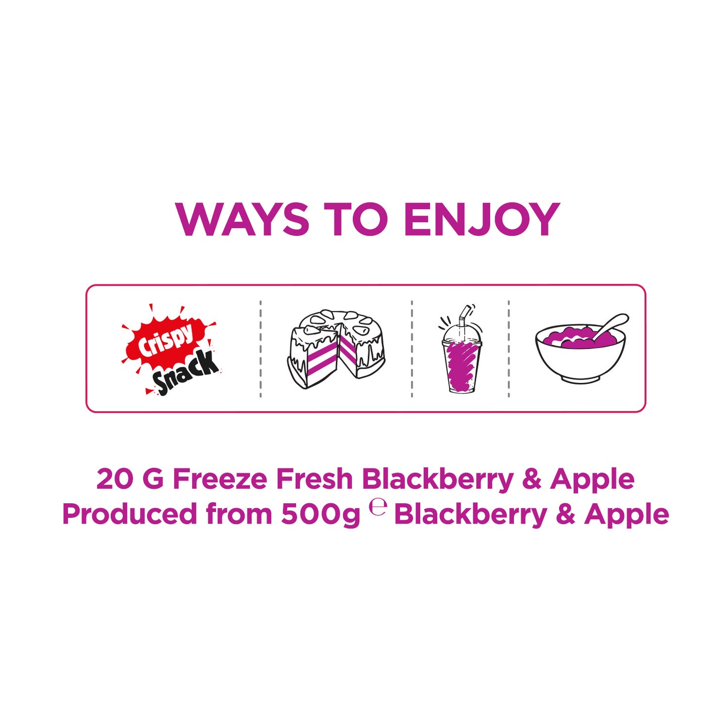 Blackberry & Apple Freeze-Dried Snacks | Pol's Freeze Fresh- 10 Pack
