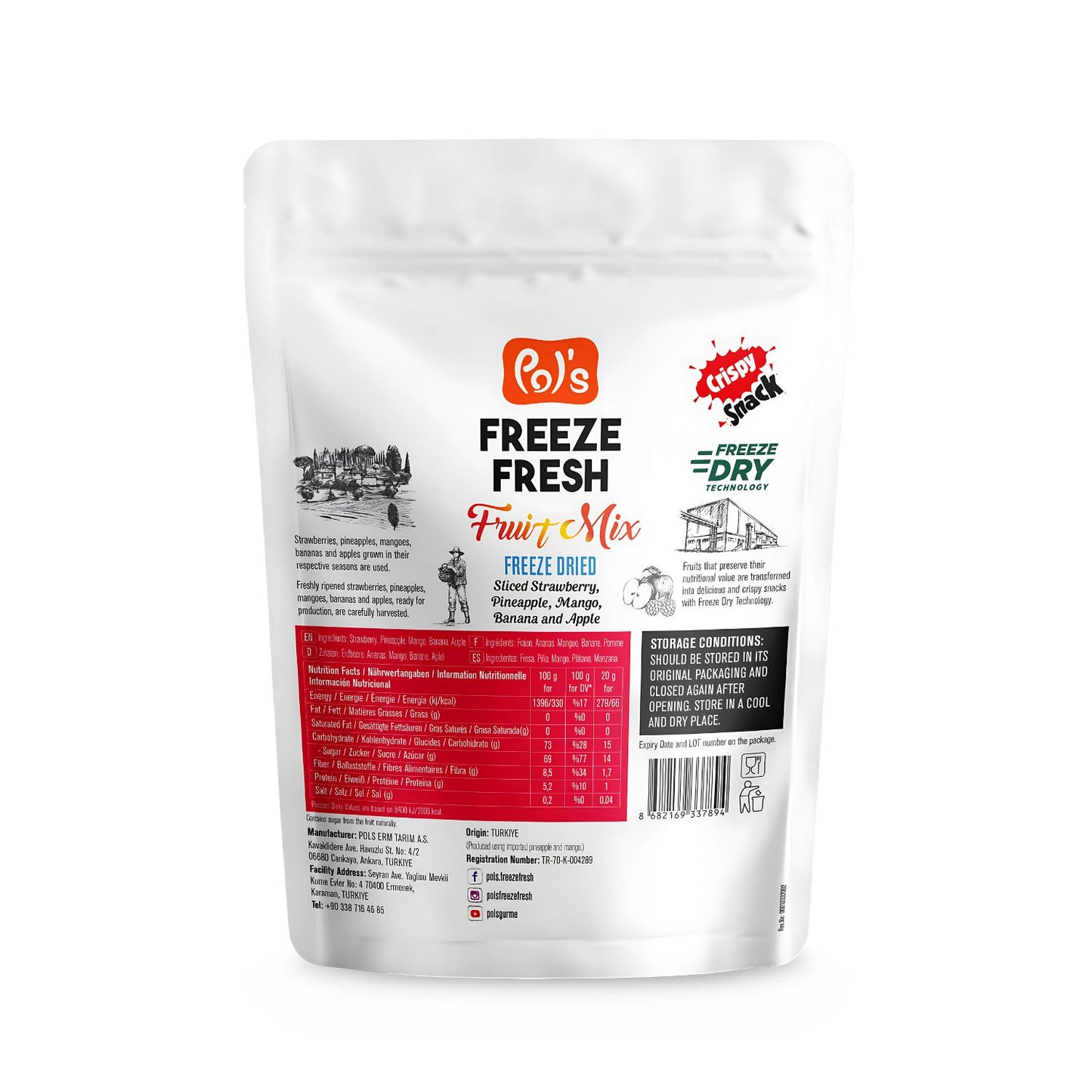 Pol’s Freeze Fresh Premium 10-Pack Bundle | Mixed Fruit Snacks