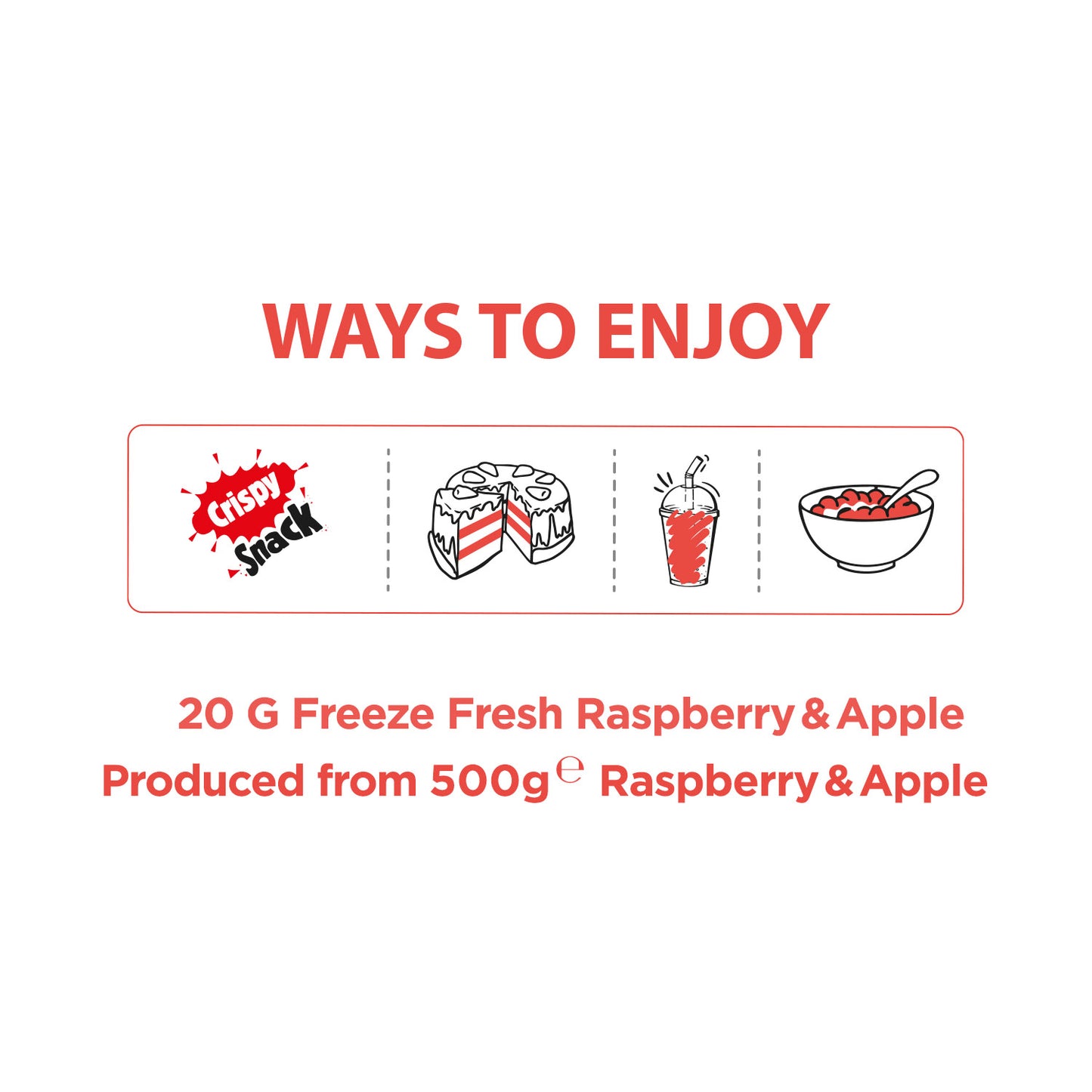 Raspberry & Apple Freeze-Dried Snacks | Pol's Freeze Fresh- 10 Pack