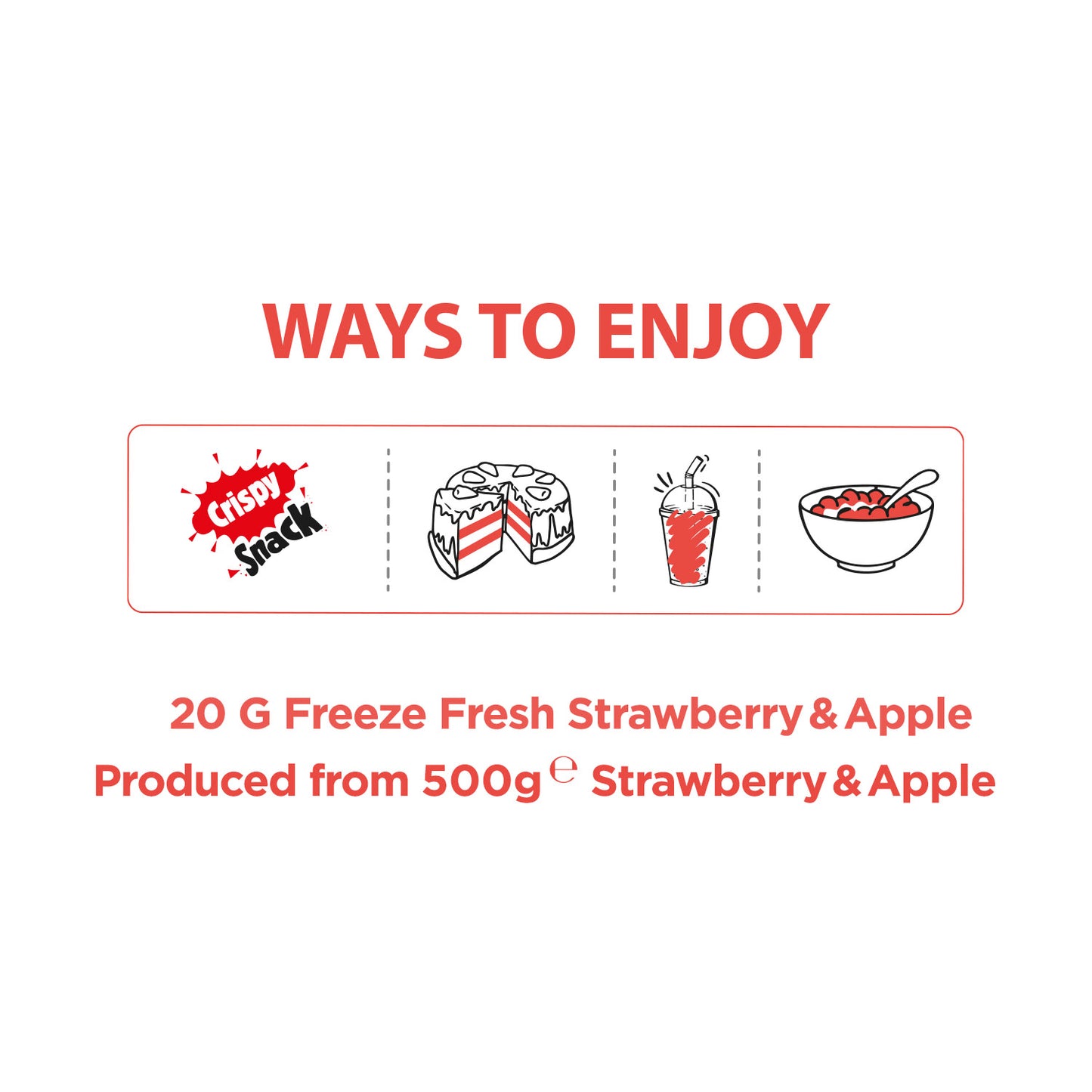 Strawberry & Apple Freeze-Dried Fruit Snacks | Pol's Freeze Fresh- 10 Pack