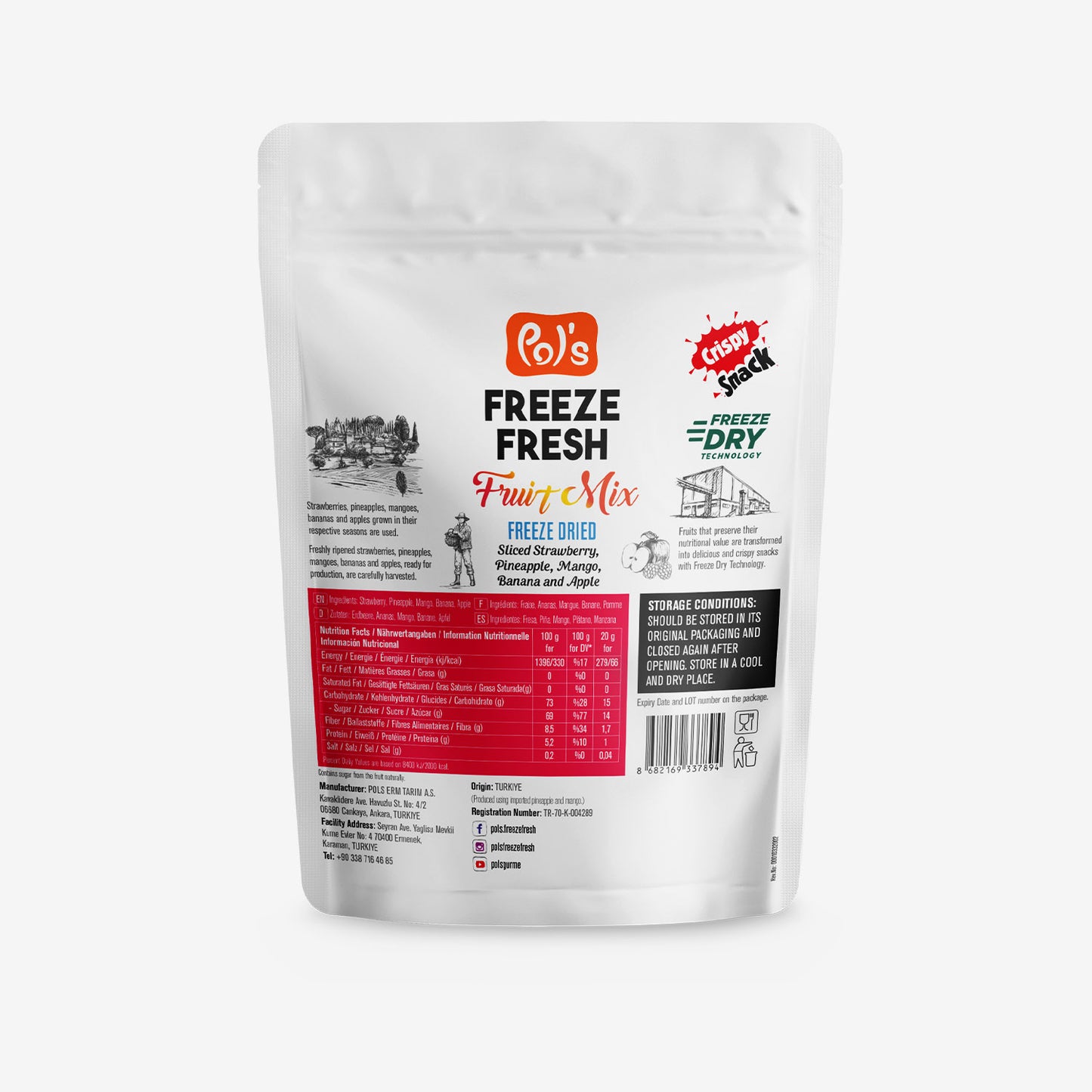 Fruit Mix Freeze-Dried Snacks | Pol's Freeze Fresh- 10 Pack