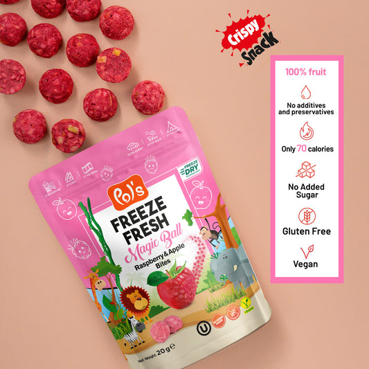 Raspberry & Apple Freeze-Dried Snacks | Pol's Freeze Fresh